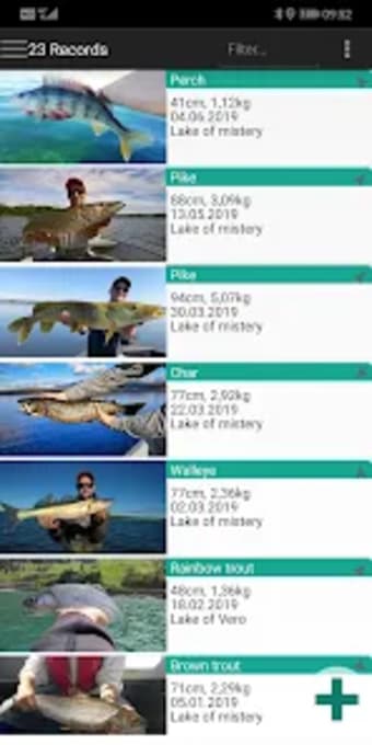 fish trace - Fishing logbook
