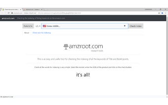 Amzroot check indexing tool