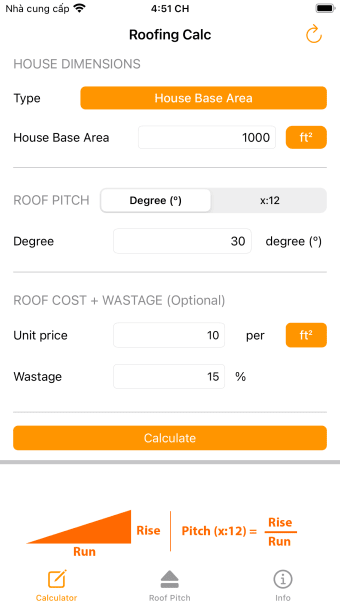 Roof Calculator: Pitch Angle