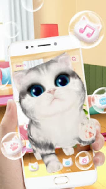 3D Cute Cat Theme