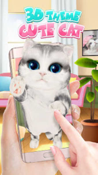 3D Cute Cat Theme