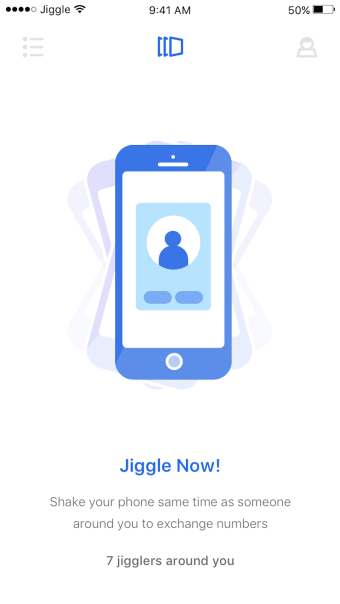 Jiggle - Shake your phone to exchange numbers