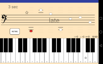 Music notes training for piano