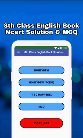 8th Class English Solution MCQ