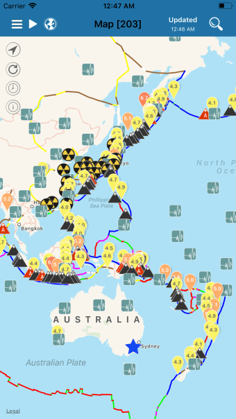 Earthquake Alerts Map  Info