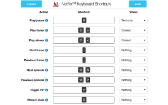 Netflix Keyboard Shortcuts