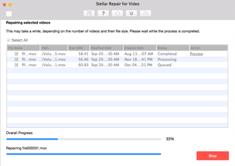 Stellar Repair for Video