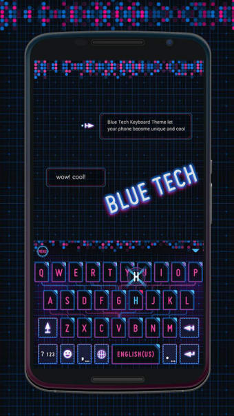 Blue Tech Keyboard Theme
