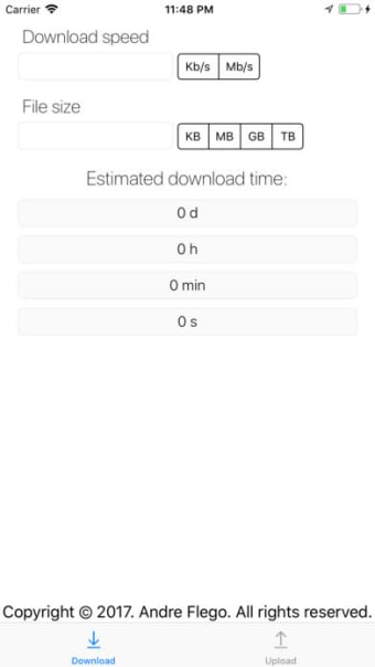 DownloadUpload Time Calculator