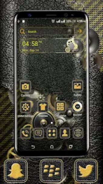 Leather Gears Launcher Theme