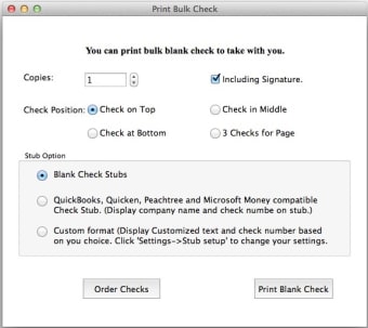 ezCheckPrinting for Mac OS