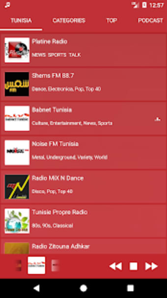 Tunisian Radio - Live FM Player