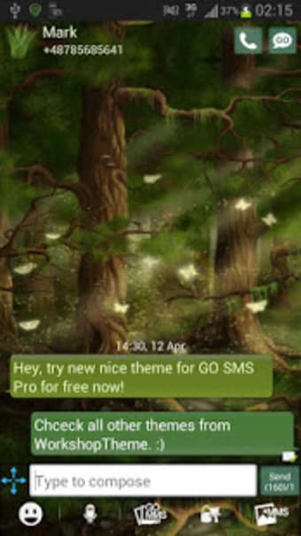 Forest Theme GO SMS Pro