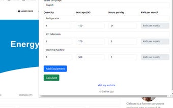 Energy Consumption Calculator