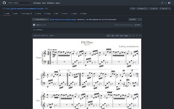 GitHub Musical Score Extension