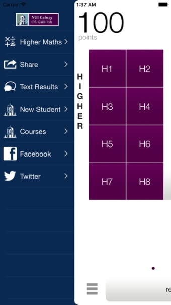 iPoints Leaving Cert. Points Calculator NUI Galway