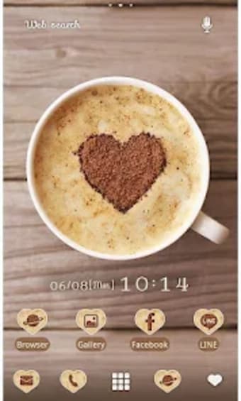 Cute Theme-Heart Latte-