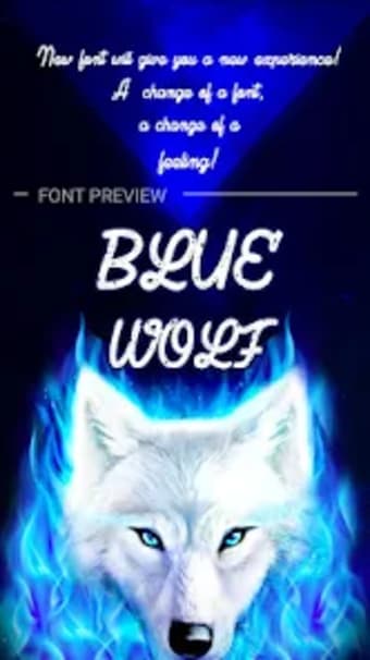Blue Wolf Font for FlipFont