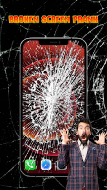 Cracked Screen with Time Bomb