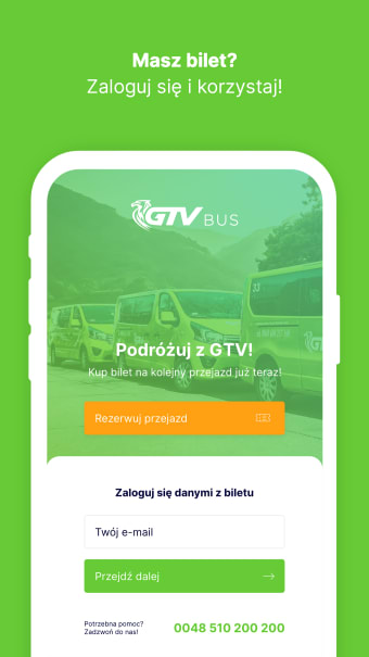 Aplikacja GTV Bus - przejazd z adresu pod adres
