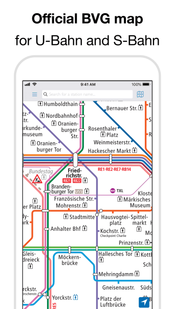 Berlin Subway: BVG U-Bahn map