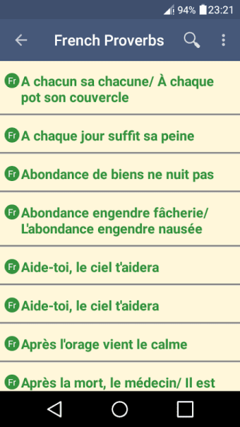 English French Proverbs Dictionary