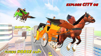 Flying Horse Buggy Taxi Driving Transport Game