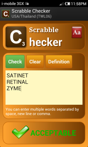 Word Checker for SCRABBLE