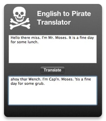 English to Pirate translator