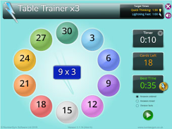 Table Trainer from NumberGym