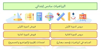 الرياضيات السادس ابتدائي