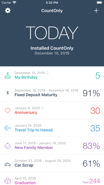 CountOnly - Countdown Days App