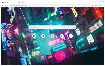 Neon Streets Wallpapers New Tab