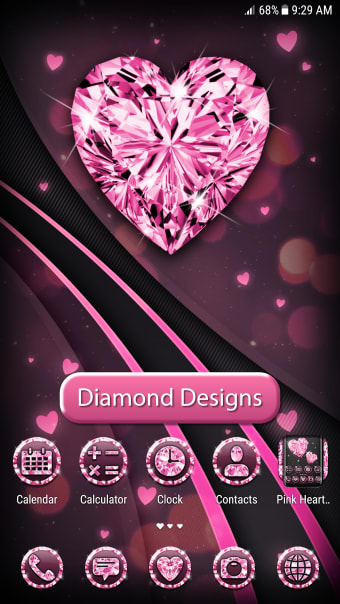 Pink Heart Diamond Theme
