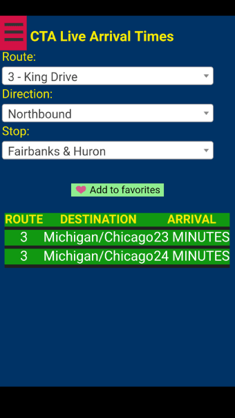 Chicago CTA Bus Tracker