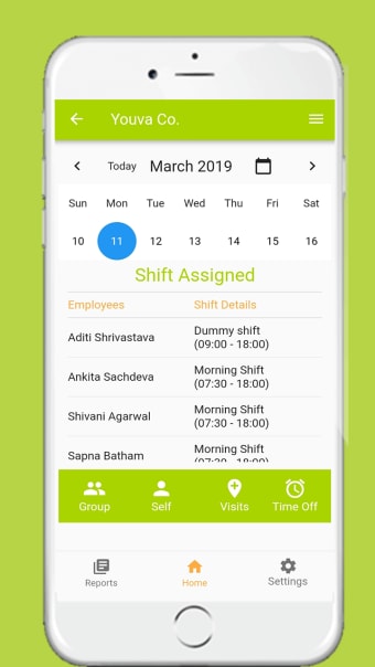 Shift Manager. Shift Schedule