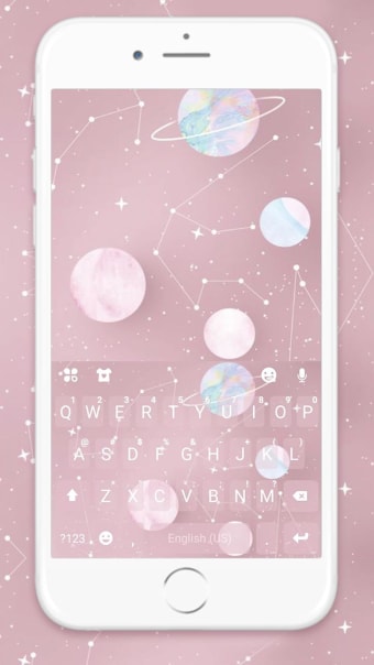 Pink Planets Keyboard Theme