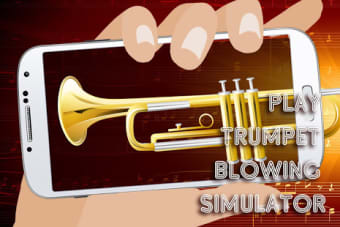 Play trumpet blowing joke simulator