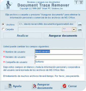 Document Trace Remover