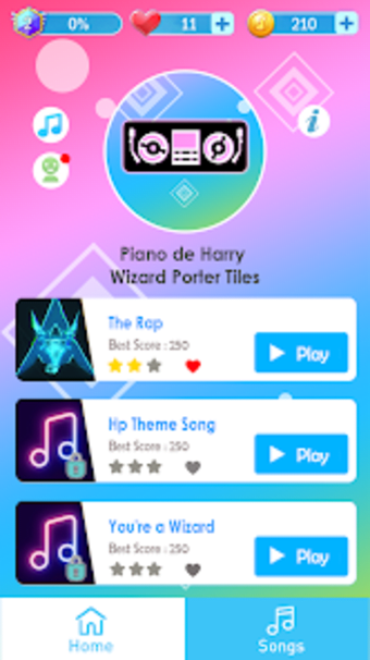 Harry Wizard Potter Piano Game