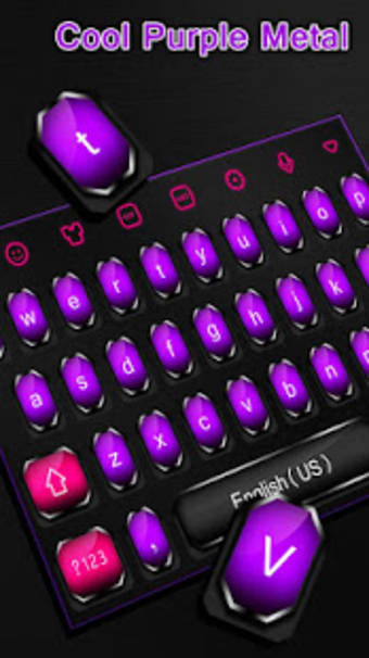 Cool Purple Metal Keyboard