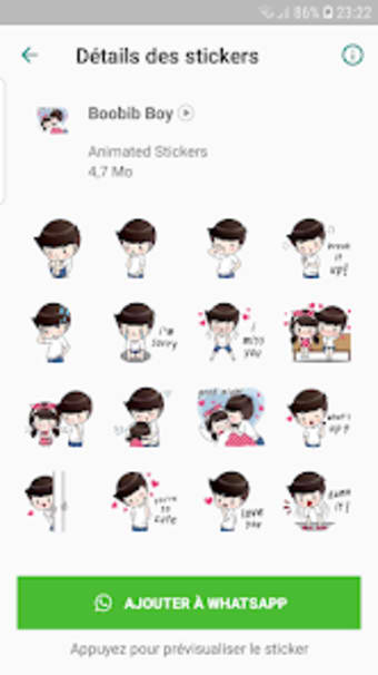 Animated stickers GIF love