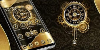 Clock Luxury Gold Theme
