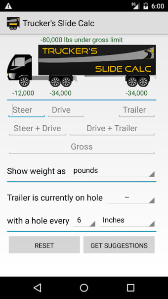 Trucker's Slide Calc