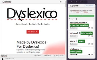 Dyslexico Chrome Extension