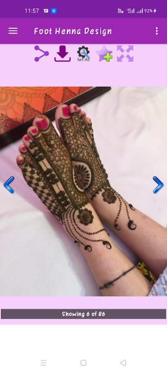 Foot Henna Design