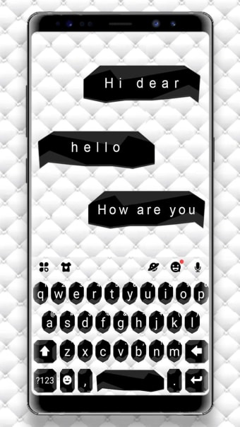Black White SMS Keyboard Theme