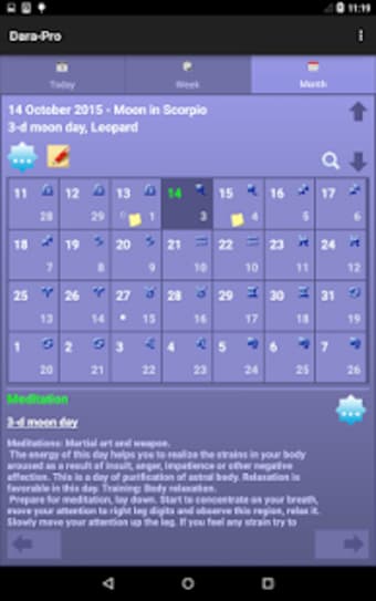 Lunar calendar Dara-Pro