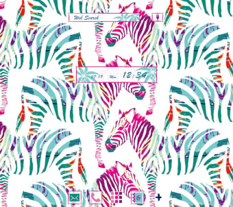 CoolWallpaper Colorful Zebras