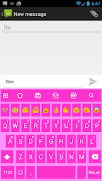 Emoji Keyboard TilesPink Theme